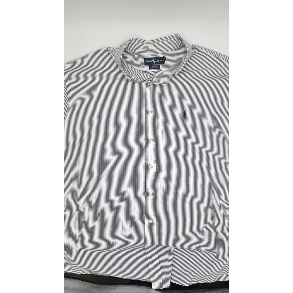 Polo Ralph Lauren Blake Mens XXL Short Sleeve Button Down Shirt Striped Cotton